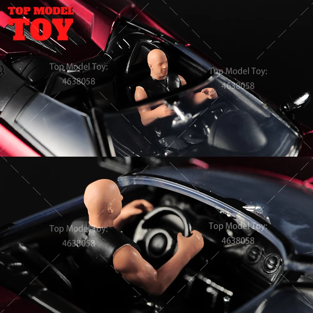 Bemalte Miniaturen 1/24 1/43 1/64 Paul Walker Vin Diesel Fahrfiguren Modell Mini Szene Requisiten Puppe Fahrzeuge Autos Spielzeug Geschenk – Detail 7