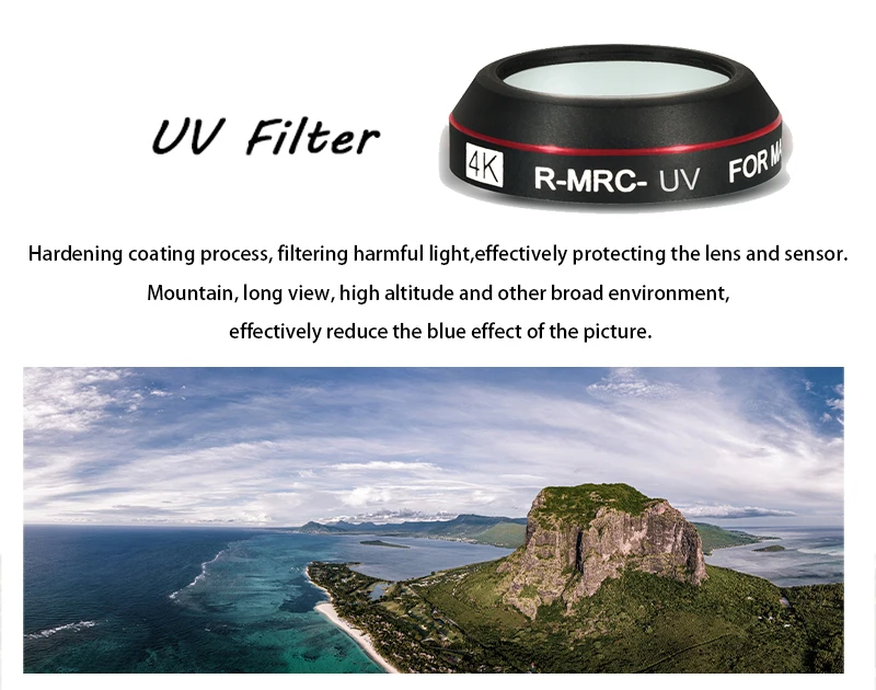 DJI Malic Pro drone accessories filter ND dimming CPL polarization UV polarization oscillator protective cover with red circle