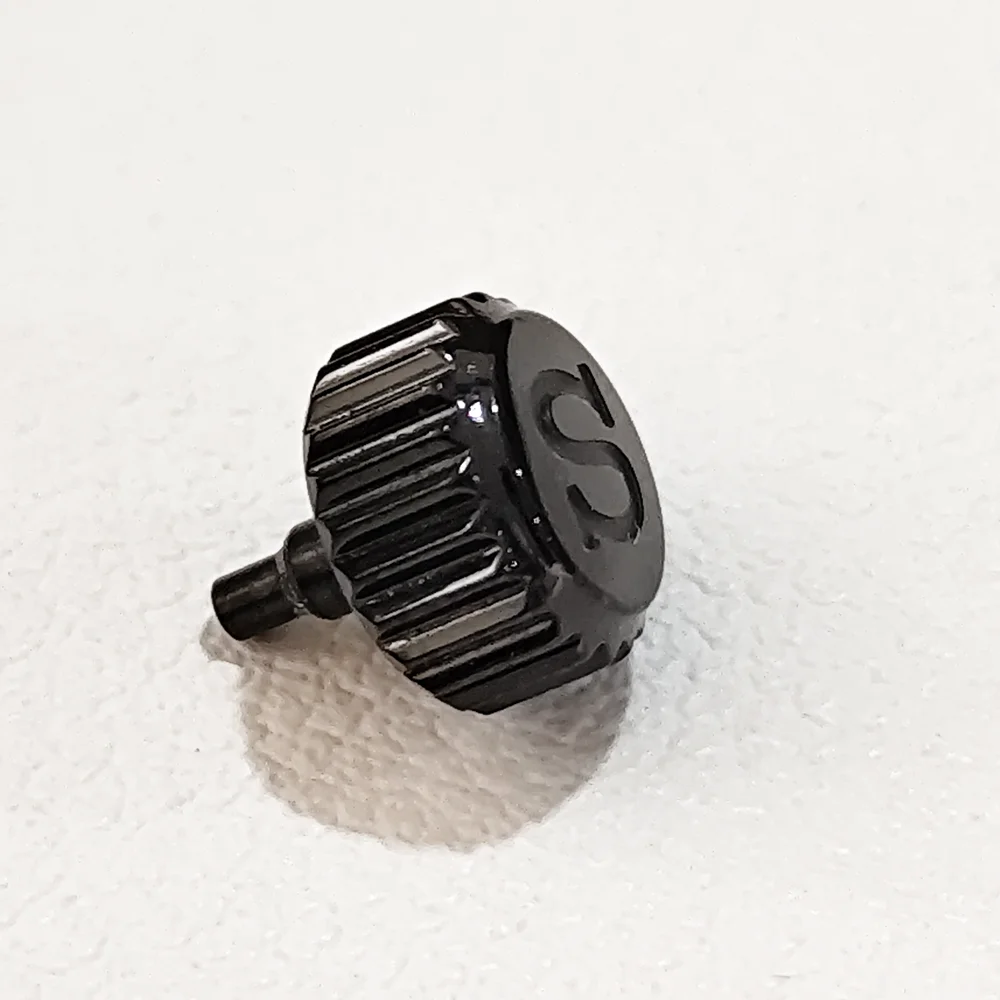 Stainless Steel 'S' Logo Crown for Men's Watch - Screw-in Type Replacement Accessory