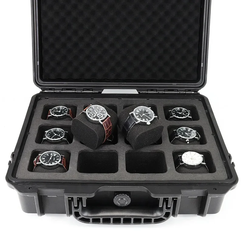 Large Capacity Watches Box Storage Suitcase Watch Travel Case Waterproof Display Boxes Safe Man Rolex Tray Watchmaker Organizer