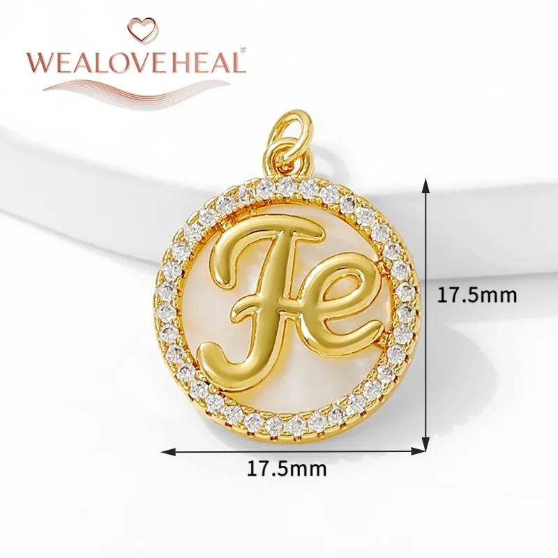 18K vergoldetes Messing Metall Zirkonia Sonne / Kreuz / Hufeisen / Chilischote / Flügel Anhänger Charms zur Schmuckherstellung – Detail 24