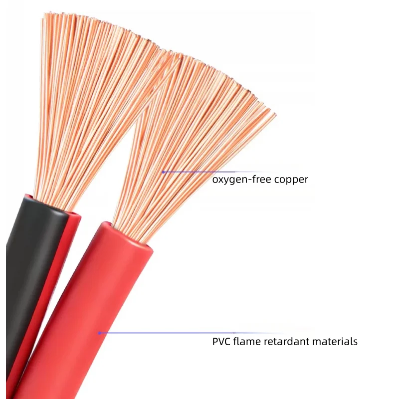 Durable RVB 2-Wire Electric Cable - Flat Twin Red/Black - Multiple Gauge Options