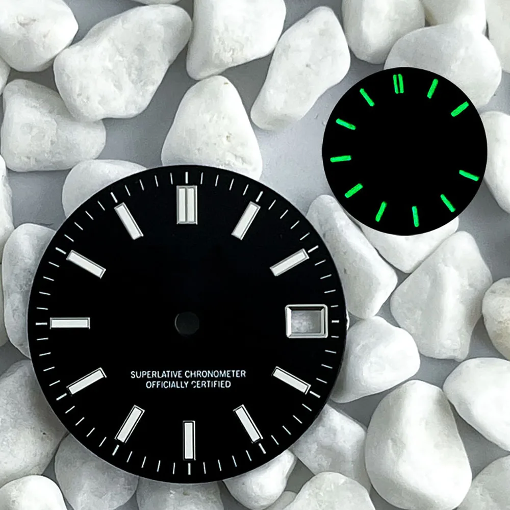 28.5mm NH dial 36/36A Cycle Calendar Sport Green luminous Sun print dial for 3.0/3.8 case movement watch accessories