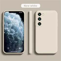 Enhanced Liquid Silicone Square Phone Case with Full Camera Protection - Original Design - Xiaomi 9 Transparent (White)