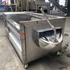 Automatic root vegetable roller brush cleaner ginger carrot radish sweet potato ginger washing cleaning and peeling machine 2