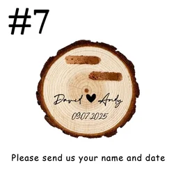 Engraved Wooden Double Slot Ring Holder for Weddings and Anniversaries - Personalized Gift Box (Style 7)