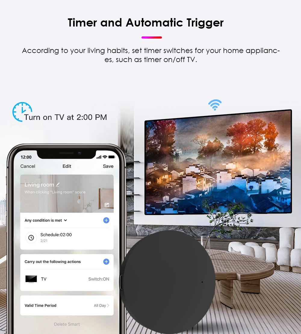 Smart Infrared Remote Remote Control For Air Condition Tuya Smart IR WiFi Universal Smart Life App Control Works With Alexa Google Home