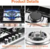 30 inch Gas Cooktop, Gas Stove Top with 5 High Efficiency Burners, Bulit-in Stainless Steel Gas Hob for Kitchen, NG/LPG 3