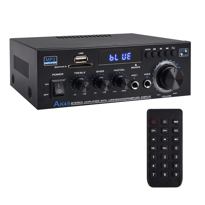 

1 Piece Stereo Audio Amplifier Receiver Home Theater Audio Stereo System Amplifier FM Radio UK Plug