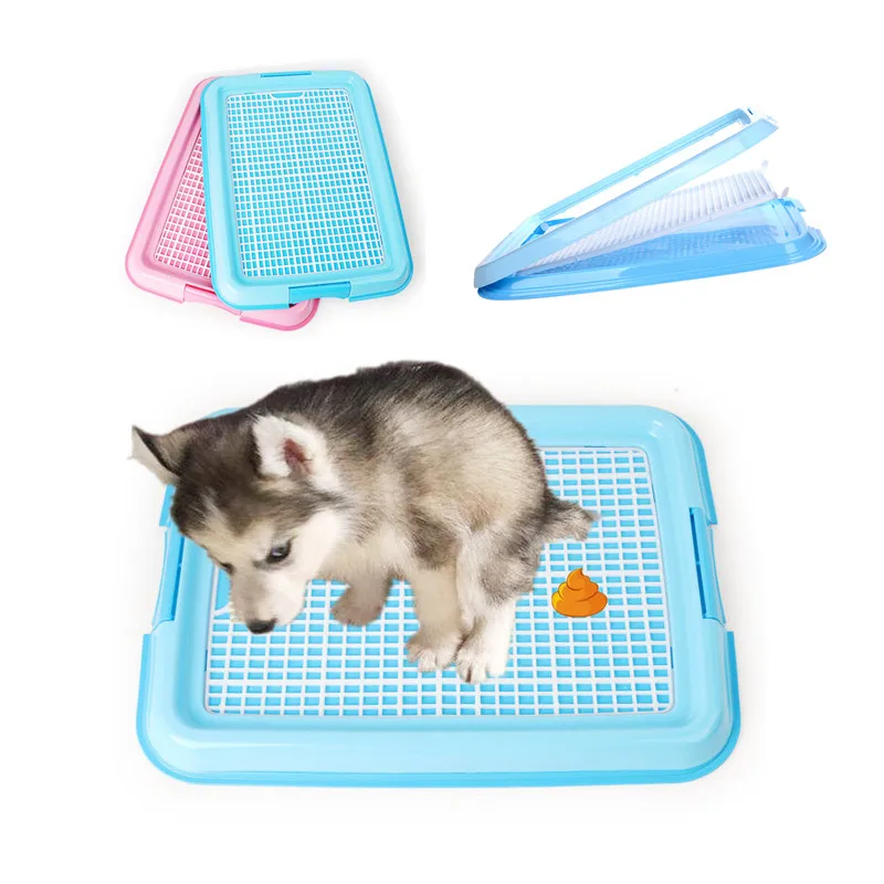 Mesh Plastic Dog Cat Toilet Litter Box Reusable Indoor Dog Toilet Trainer Tray Puppy Pad Mat for Small Cleaning Supply