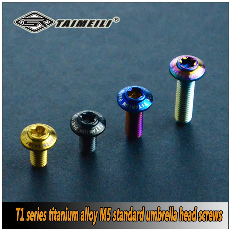 Titanium Alloy Umbrella Head Screw T1 series standard M5x10-30mm motorcycle modification 1pcs