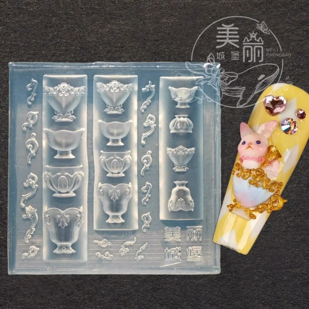 2024 June New Arrivals Nail Mold 3d Carving Silicone Template 2