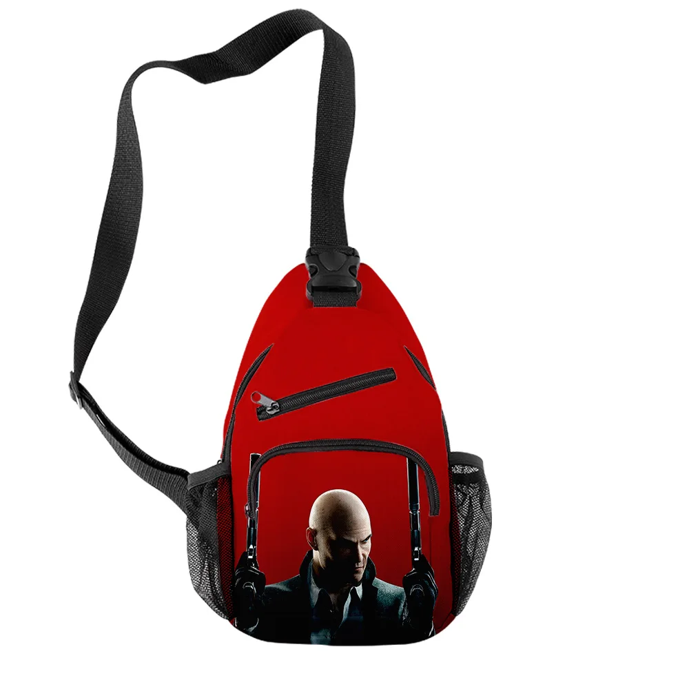 Cartoon Novità Cool Game Hitman Crossbody Chest Bags Oxford Impermeabile Ragazzi/Ragazze Borse Da Viaggio Sportive Borse A Tracolla Con Stampa 3D