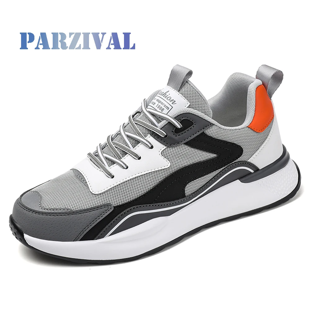 

PARZIVAL New Spring Casual Shoes Men Runner Sneaker Comfortable Mesh Fashion Men Shoes Zapatos Hombre Plus large size 45-48