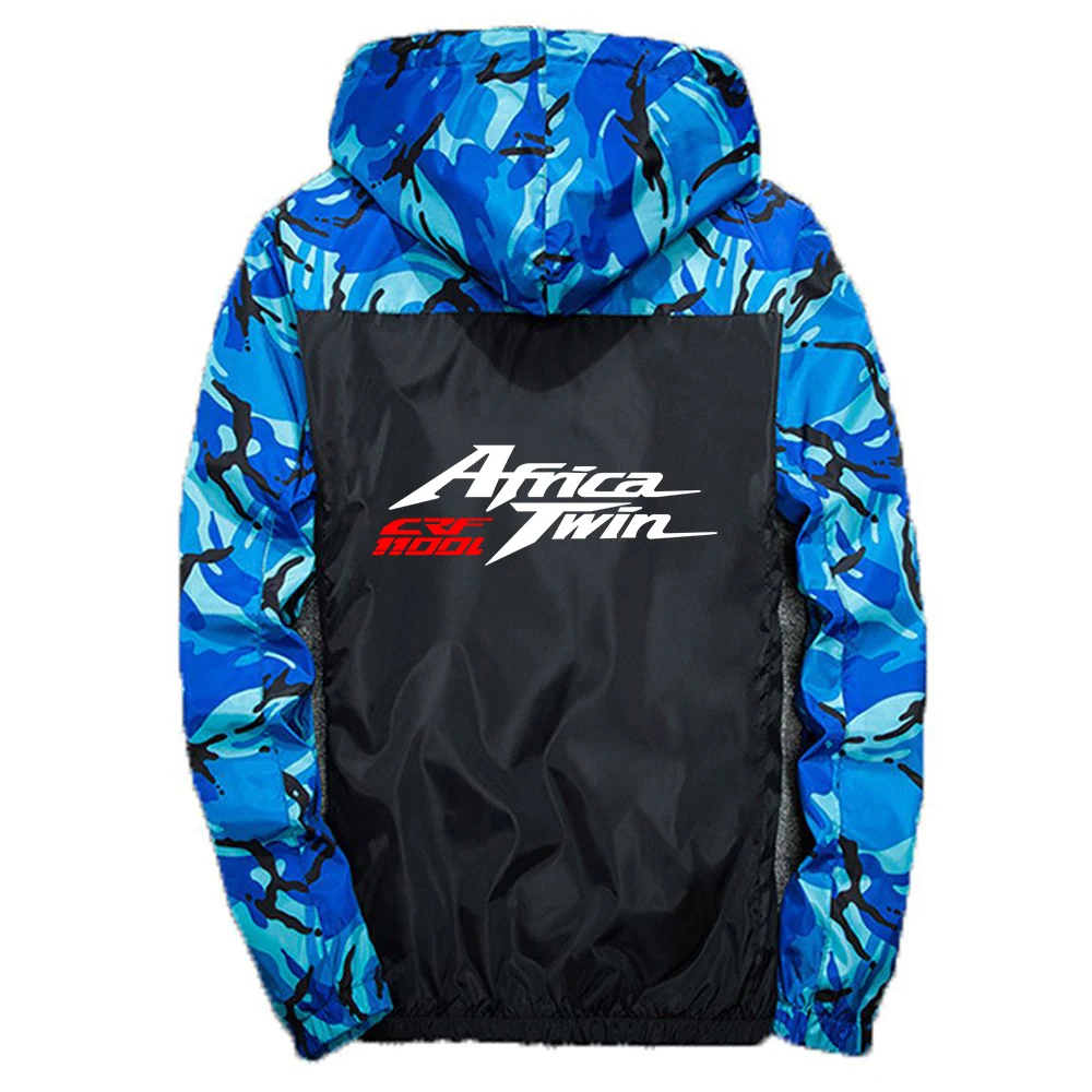 Africa Twin Crf 1000 L Crf1000 New Men Spring and Autumn Splicing Camouflage Coats Leisure Streetwear Camo High Quality Tops