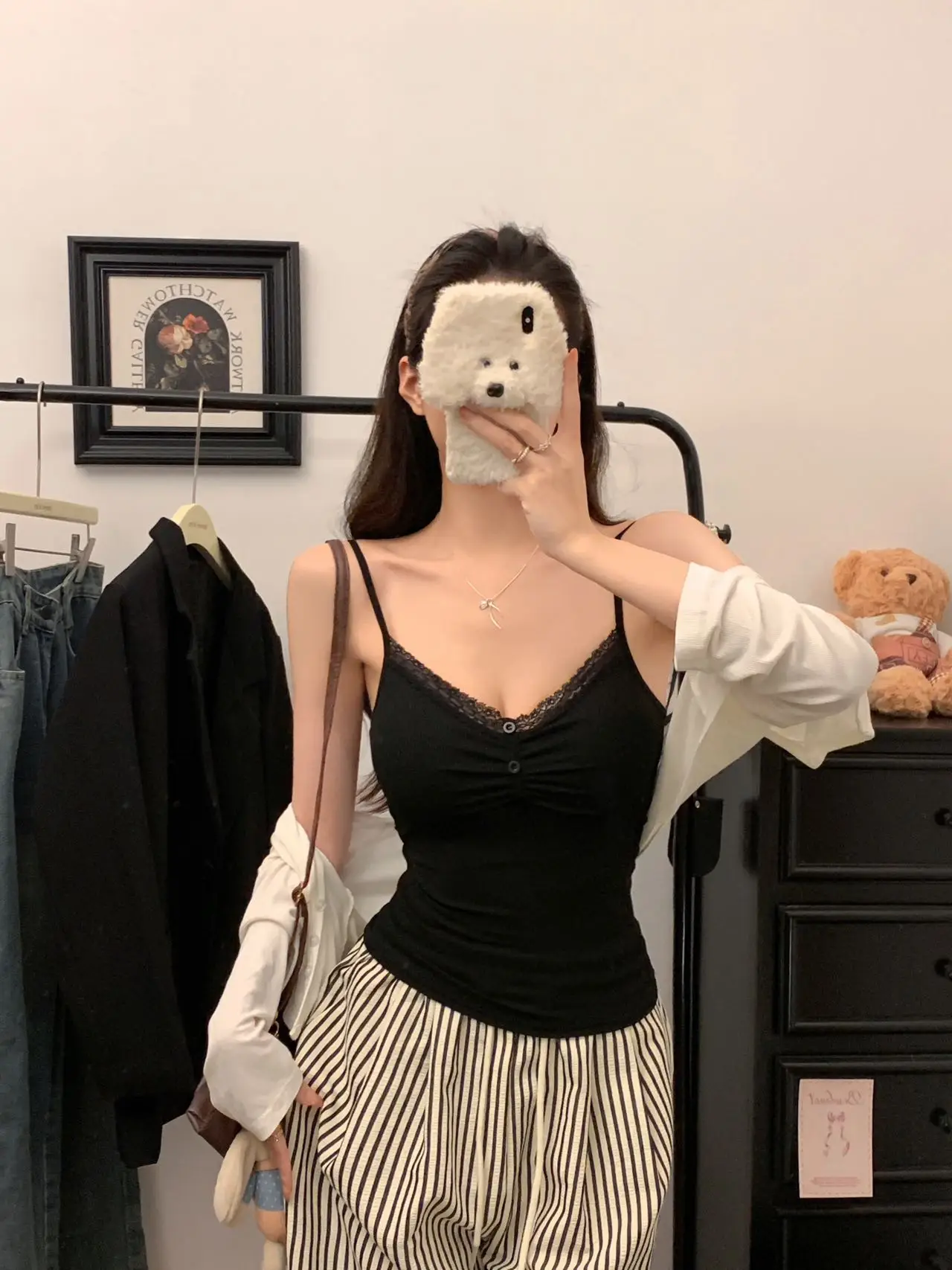 Women's White Lace Padded Crop Top