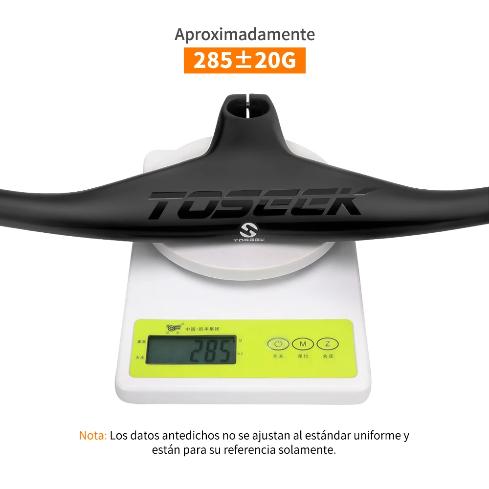  TOSEEK - Manillar MTB ultraligero integrado de carbono de 1-1/8  pulgadas con vástago de 17 grados para ciclismo sin esfuerzo (3.937 in,  28.346 in) : Deportes y Actividades al Aire Libre