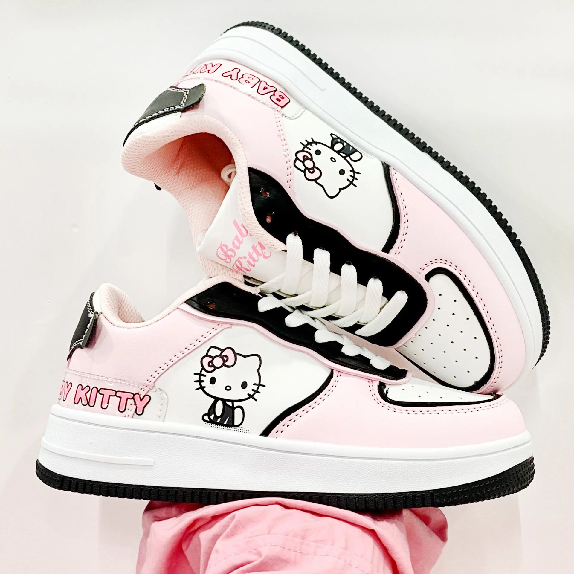 Sanrio милые светильник кие дышащие туфли Hello Kitty подходящие ко всему розовые