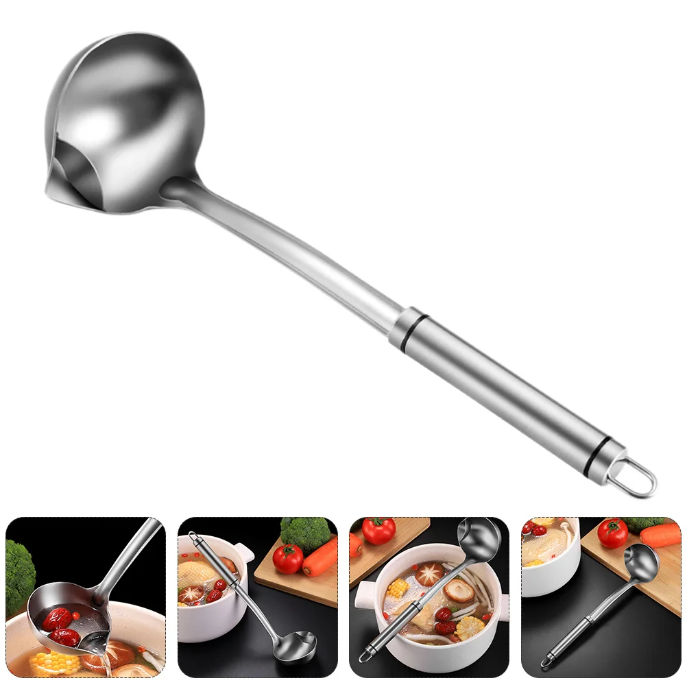 

Japanese Spoon Stainless Steel Oil Filter Kitchen Colander Ladle Gadget Long Handle Scoop