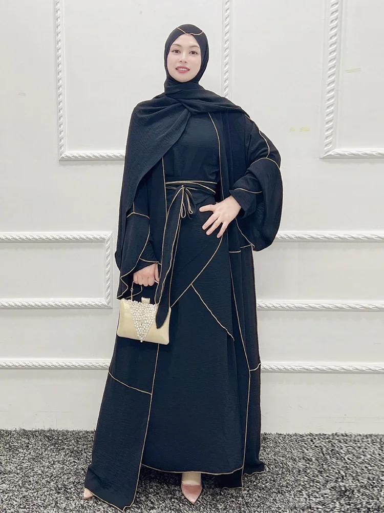 

Muslim Abaya Women Dress Set Modest Morocco Party Long Dress Abayas Suits Musulman Ensemble Turkey Dubai Eid Ramadan Jubah Robe