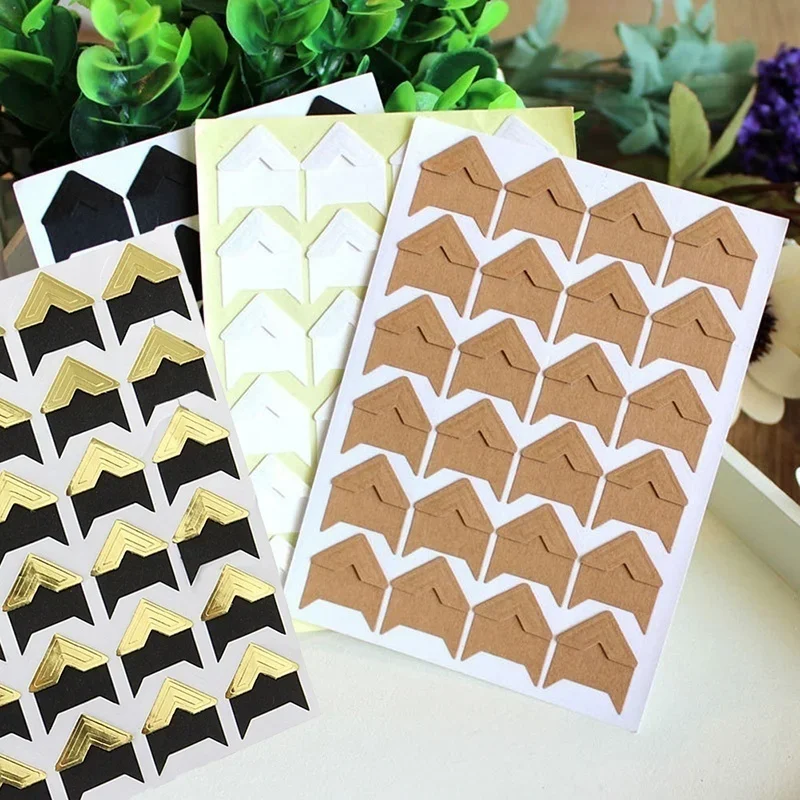 Self-adhesive Photo Frame Corner Sticker Craft Scrapbook Album 120Pcs/5sheets