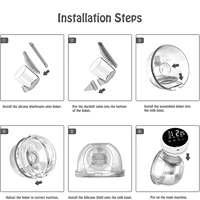 เครื่องปั๊มนมแบบสวมใส่ได้ไฟฟ้าไม่เจ็บปวดสองด้านเครื่องเก็บเต้านมแบบแฮนด์ฟรีแบบบูรณาการอัตโนมัติเต็มรูปแบบให้นมบุตร 3