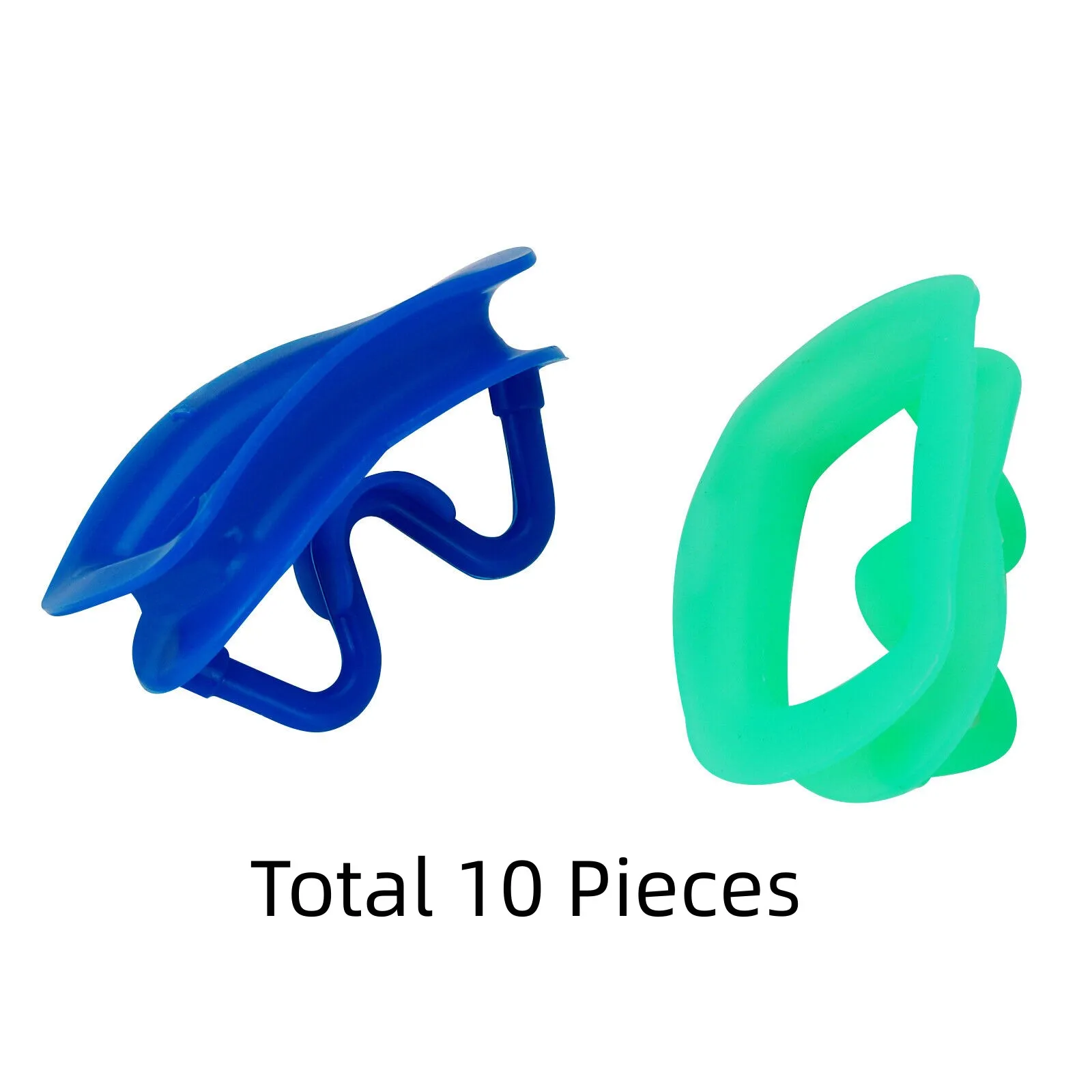 

10 Pieces Dental Teeth Whitening Cheek Retractor Mouth Opener Soft Silicone Autoclaved 134° Blue/Green