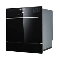 Black Glass Door Embedded Automaticdish Washer Home 8 Sets Of Tableware Commercial Restaurant Kitchen Dishwasher 220 1