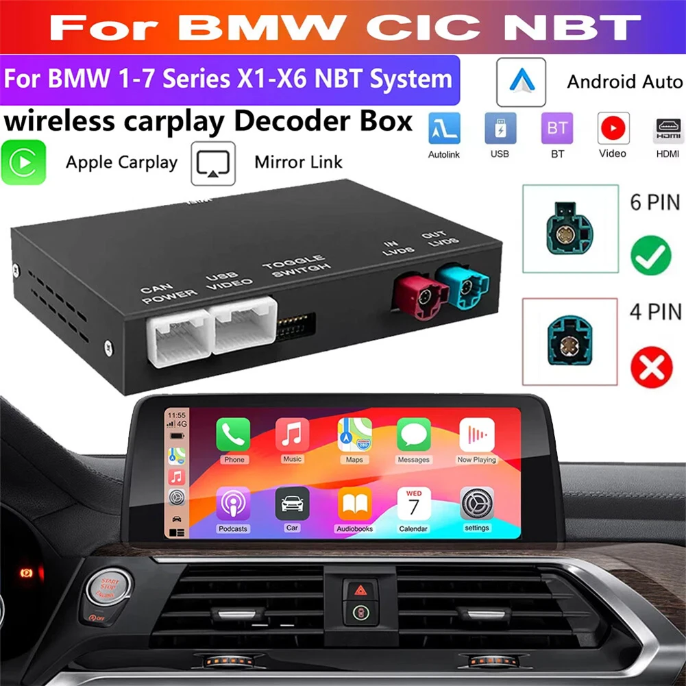 안드로이드 오토 NBT 모듈 BT 연결 자동 연동 박스 NBT 시스템 미러링크 모듈 (BMW F7 F10 F15 F20 F25 F30 F80 용)