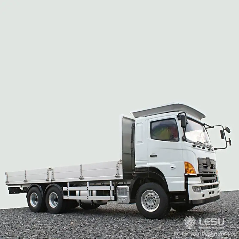 1/14 Simulation truck 6X4 flatbed truck RC Remote control metal transporter modified LESU model 3