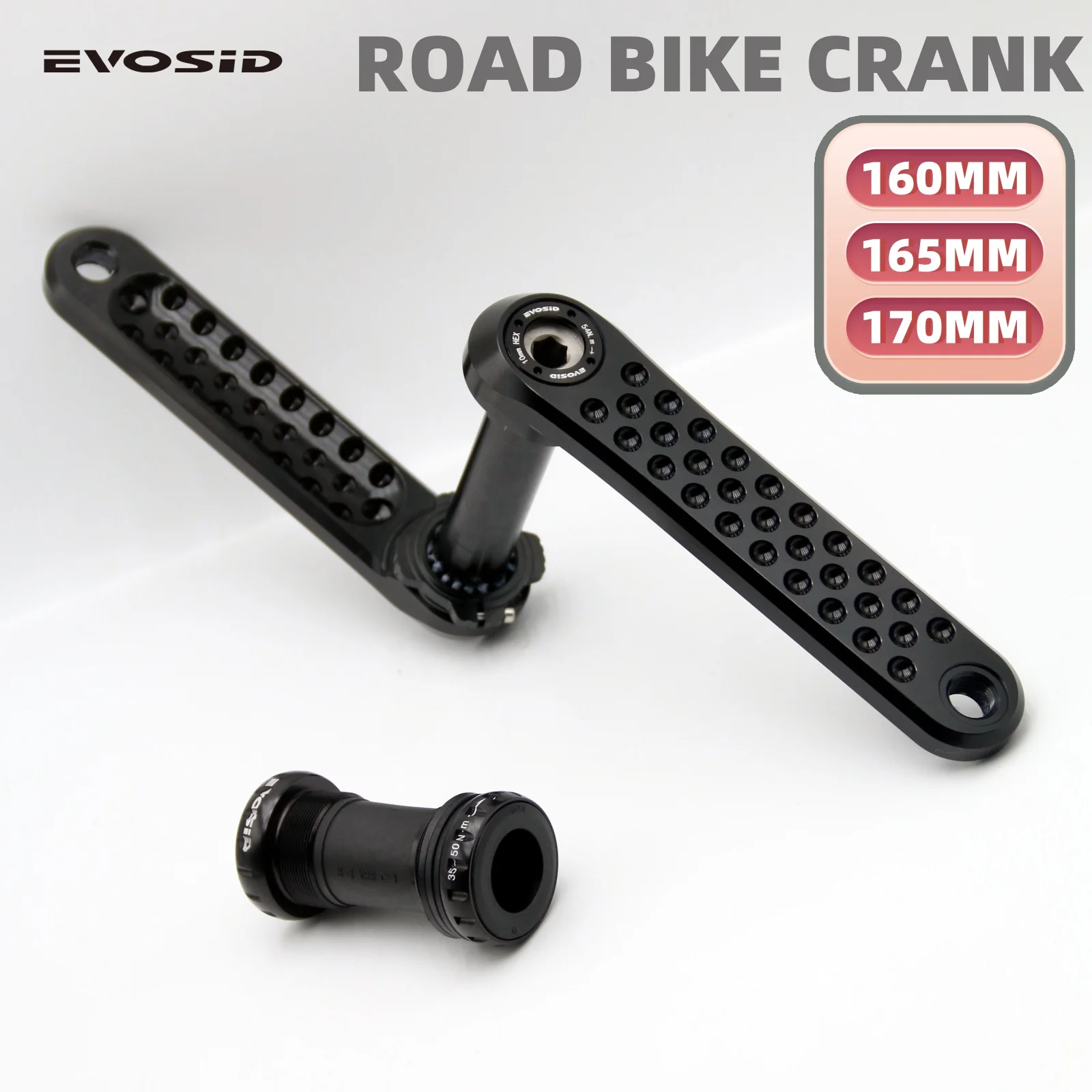 EVOSID Road Bike Crank 160mm 3-Nail Direct Mount Crankset