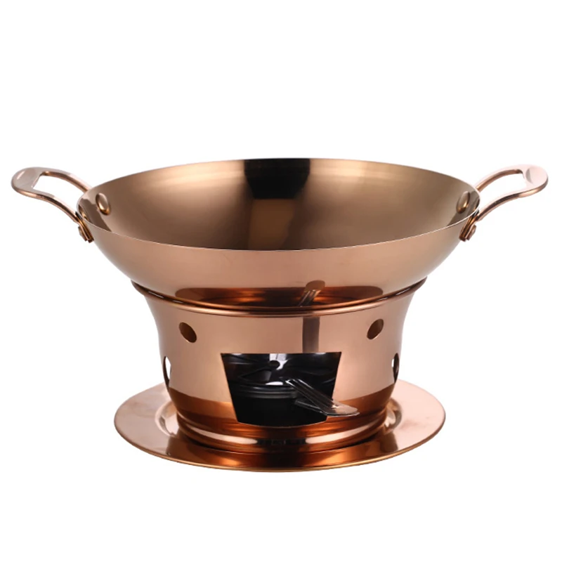 

Dry boiler Commercial solid fuel boiler Golden alcohol furnace Chafing dish buffet Korean pot Thickened stainless steel hot pot