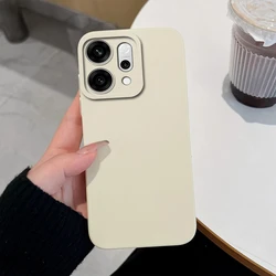 Premium Soft Liquid Silicone Phone Case with Camera Protection - Solid Color Design for Oppo Reno14Pro5G (TYW000)