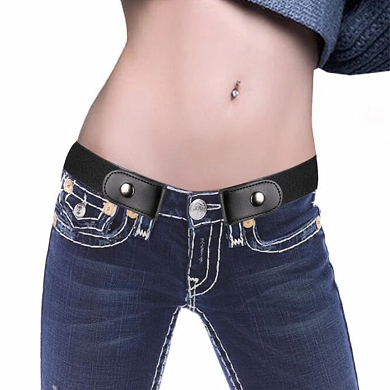 Buckle-Free Belt Jean Pants Dresses No Buckle Stretch Elastic Waist Belt Women/Men No Bulge Hassle Generalsize Waist waist belt jeans belts toothless automatic buckle belt