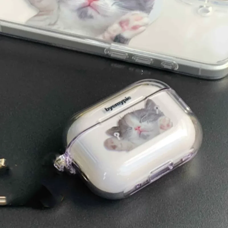 Korean-Style Cute Cat Music Lover Dustproof Headphone Case
