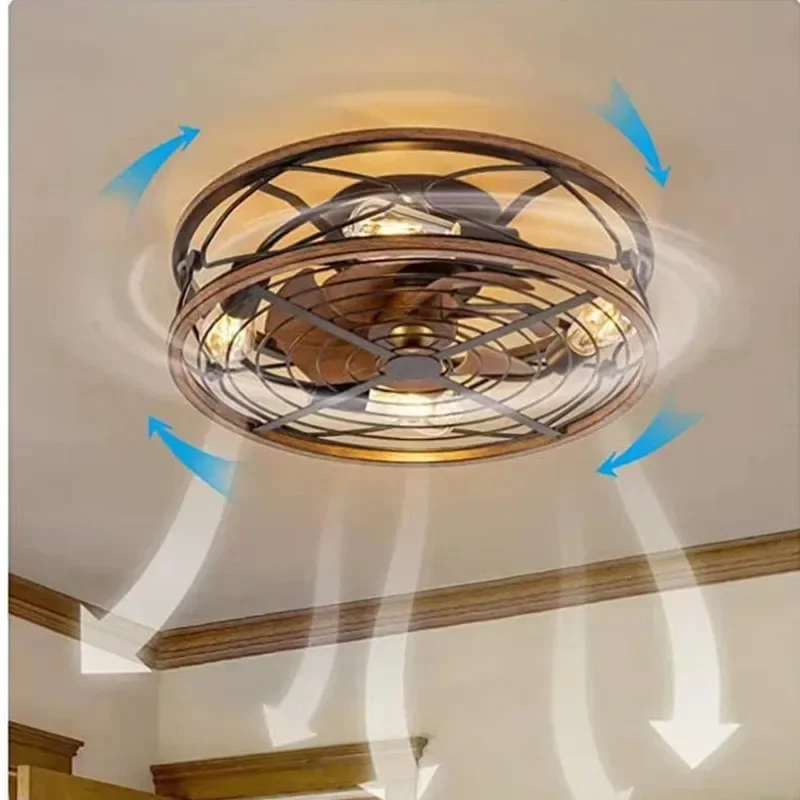 

Living Invisible 110V Study Dining-Room Lamp Nordic Simple Modern Bedroom Ceiling Fan Lights