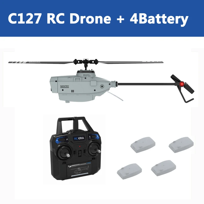 rc helicopter with camera C127 2.4GHz RC Drone 720P Camera 6-Axis Wifi Sentry Helicopter Wide Angle Camera Single Paddle Without Ailerons Spy Drone RC Toy rc helicopter price RC Helicopters