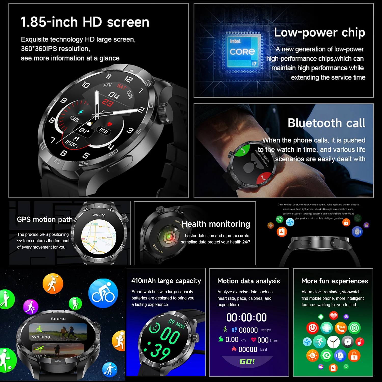2025New Watch 4 MAX Luxury Smart Watch Men 1.85-inch SmartWatch GPS navigation Tracker NFC Compass Heart rate Sports Smartwatch