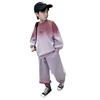 Trendy Brand Boys Spring Autumn Suit Color Block Sweatshirt Casual Stylish Children's Wear For Middle Large Boys 5