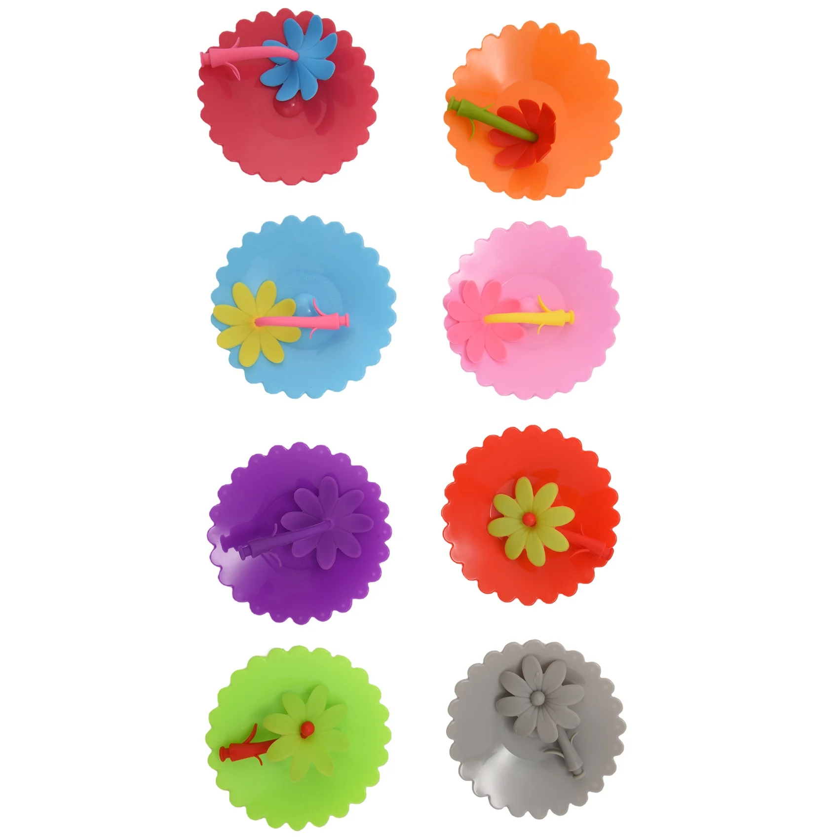 

8 Pcs Silicon Cup Covers Anti-Dust Glass Covers for Drinks Coffee Tea Cup Lid Reusable Mug Covers Airtight Seal Lid Caps