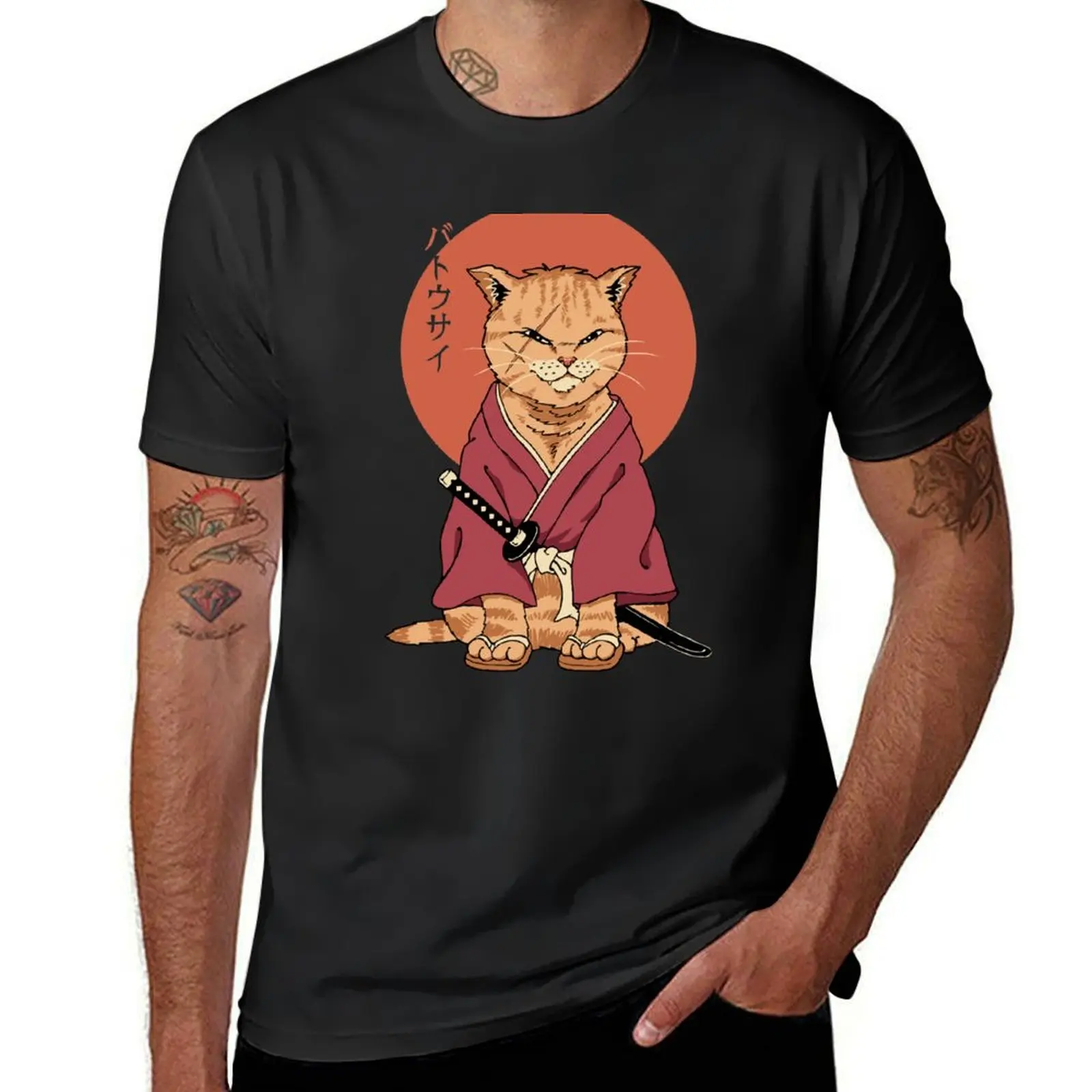 

Neko Battousai Футболка для мальчика винтажная одежда мужская одежда