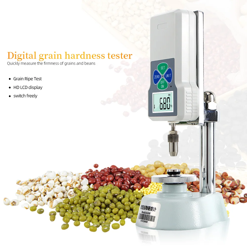 Digital Grain Hardness Tester High Precision LCD Agricultural Instrument Research Test Wheat Rice 20kg196N Sclerometer Durometer