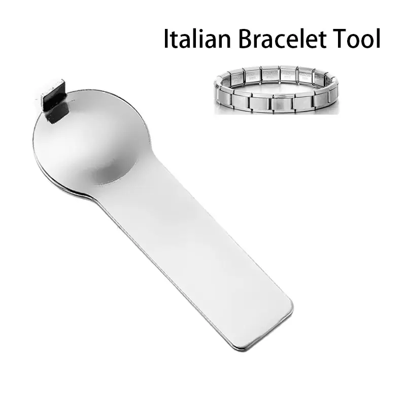 Pulseira De Aço Inoxidável Fazendo Ferramenta, Charme Italiano, Cor Prata, Equipamento Artesanal Jóias, Abertura Link Chain, DIY