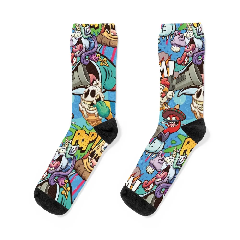 

Graffiti Socks sports and leisure funny gift Socks For Girls Men's