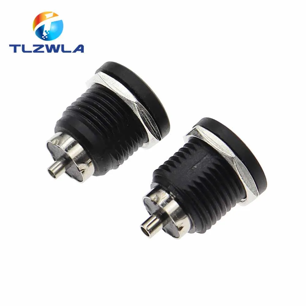 5PCS DC-022D 5.5*2.1mm / 5.5x2.5mm DC Power Plug Socket Connector With Nut Panel Mounting Jack Adaptor DC-022