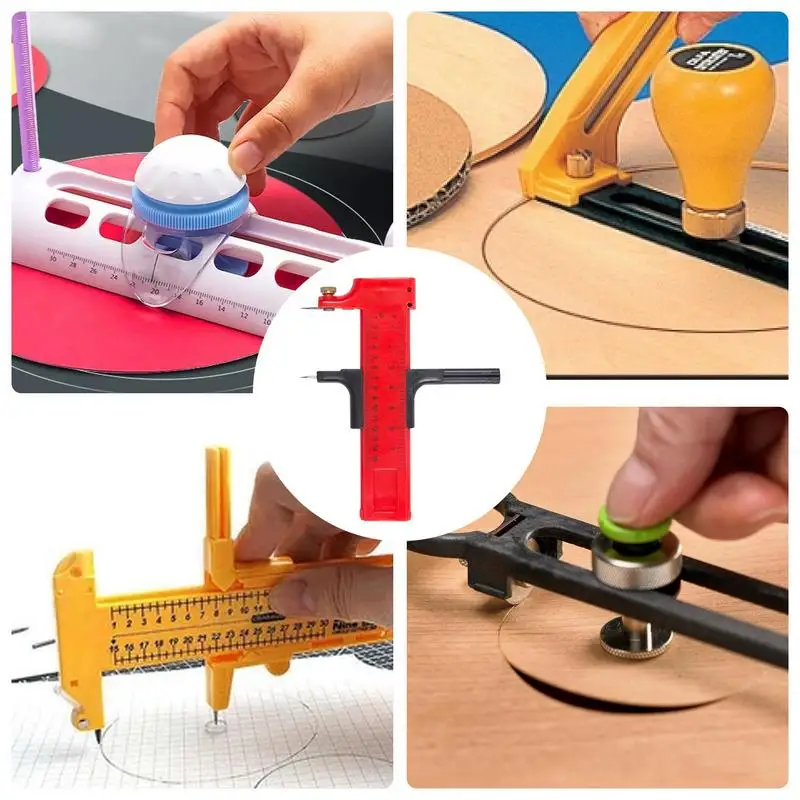 Compass Cutter Circular Cutting Tool Adjustable Precise Circular Cutter Dia 10mm-150mm Cut for Paper-cut Scrapbooking