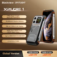 Blackview XPLORE 1 هاتف محمول خارجي، هاتف ذكي متين مقاوم للماء 5G Android 15، شاشة 6.78 بوصة 2.4K، 16 جيجابايت + 512 جيجابايت، 20000 مللي أمبير في الساعة 1