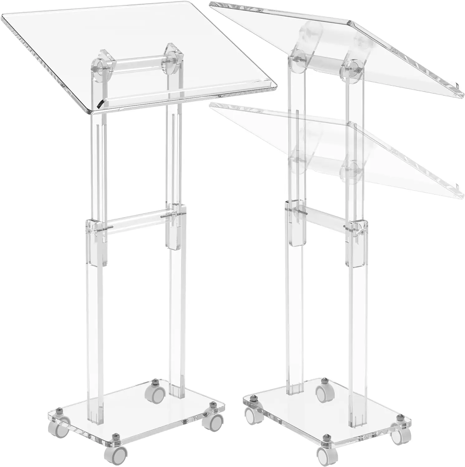 Ultra Clear Acrylic Pulpit Podium Stand Modern Portable Pulpits for Churches Pastors Modern Classroom Lecterns Music Wedding