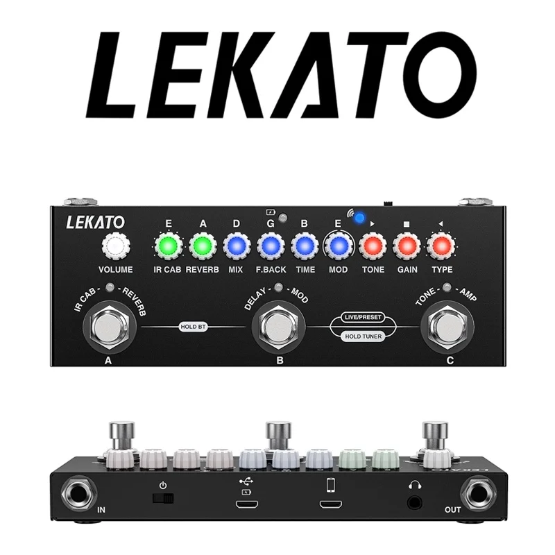 LEKATO CUBE BABY / CUVAVE  Mini Multi Effect Guitar Pedal [Amps, Delay,  Reverb, Cabs IR's and MORE! 