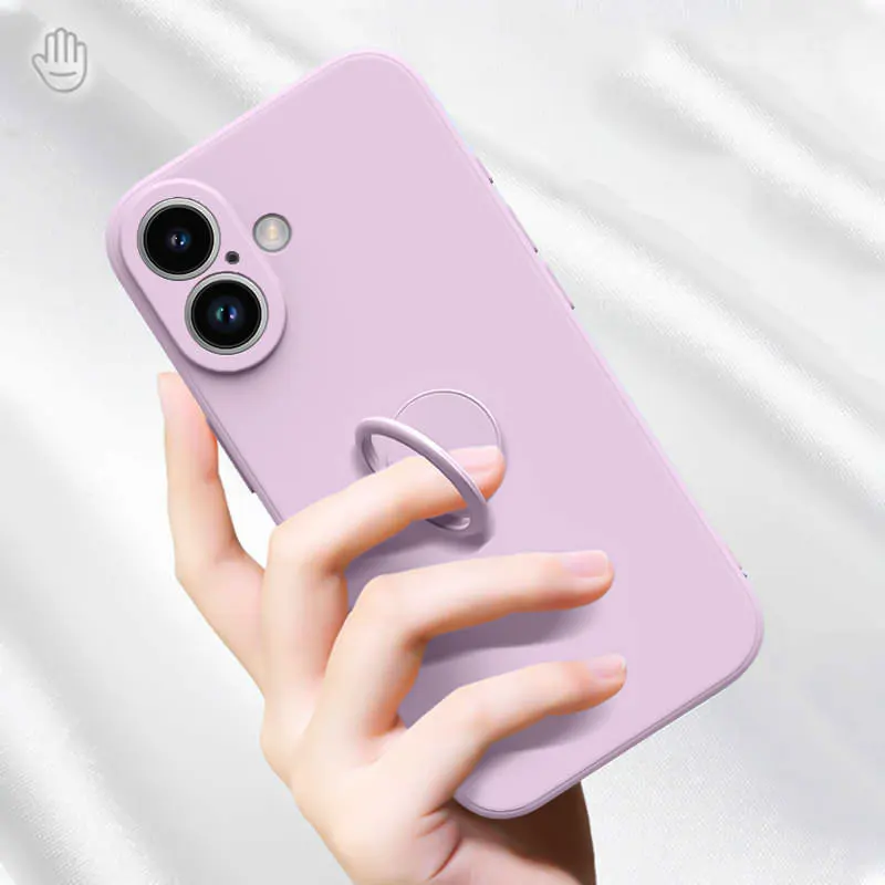 Luxury Silicone Magnetic Case with Shockproof Ring Holder Cover